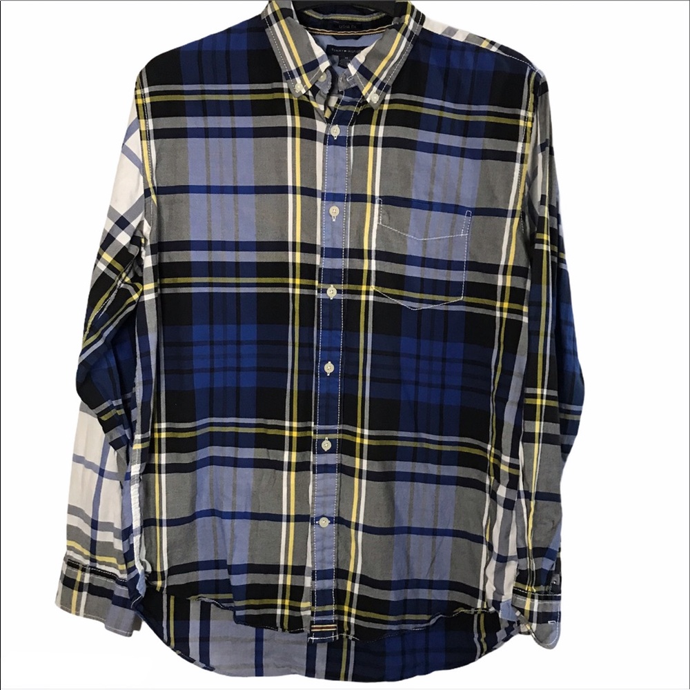 Men’s Tommy Hilfiger plaid button down shirt - Picture 1 of 7